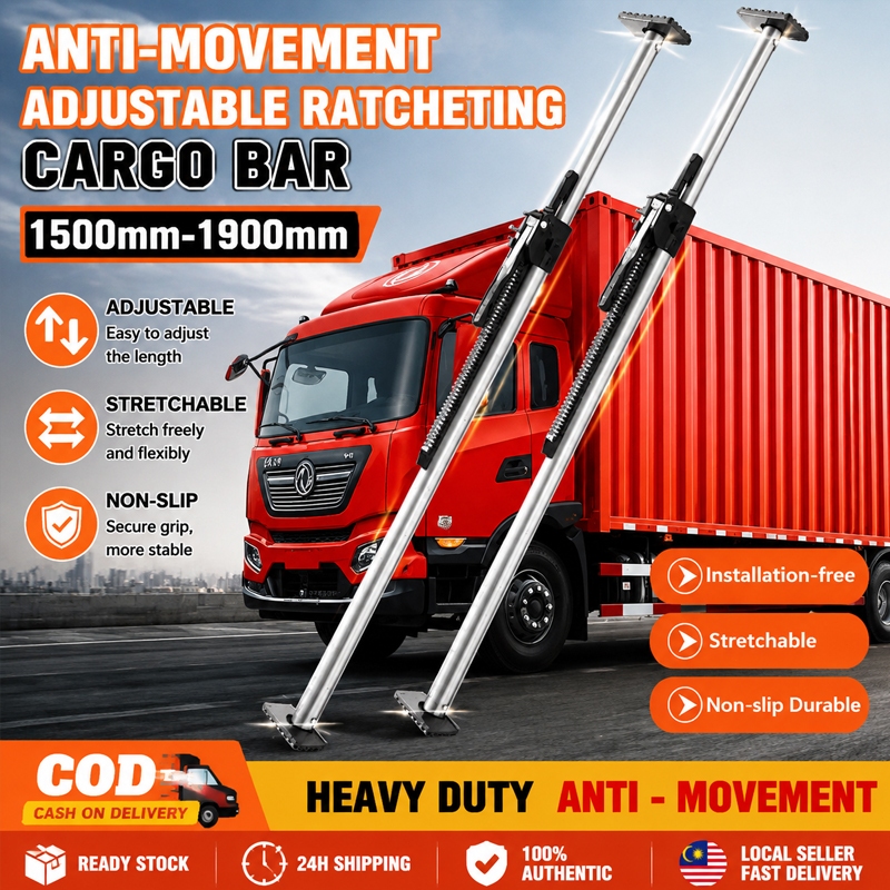 ปรับ Ratcheting Cargo รถบรรทุกบาร์ 1500 มม.-1900 มม.4x4 รถบรรทุกเตียง Pickup Rails Batang Had Peggerakan Bedliner Pick Up
