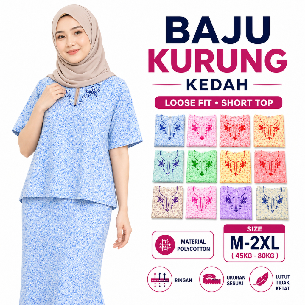[M-2XL] Kedah Kurung Dress/ Batik Kedah Dress/ Plus Size Opah Dress/ Opah Dress/ Kedah Dress
