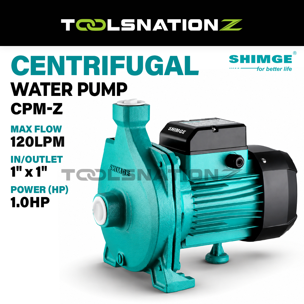 SHIMGE ปั๊มน้ําหอยโข่ง 1HP Booster Pump Pam Kebun Pam Air Rumah CPM158 CPM-158 TOOLSNATIONZ