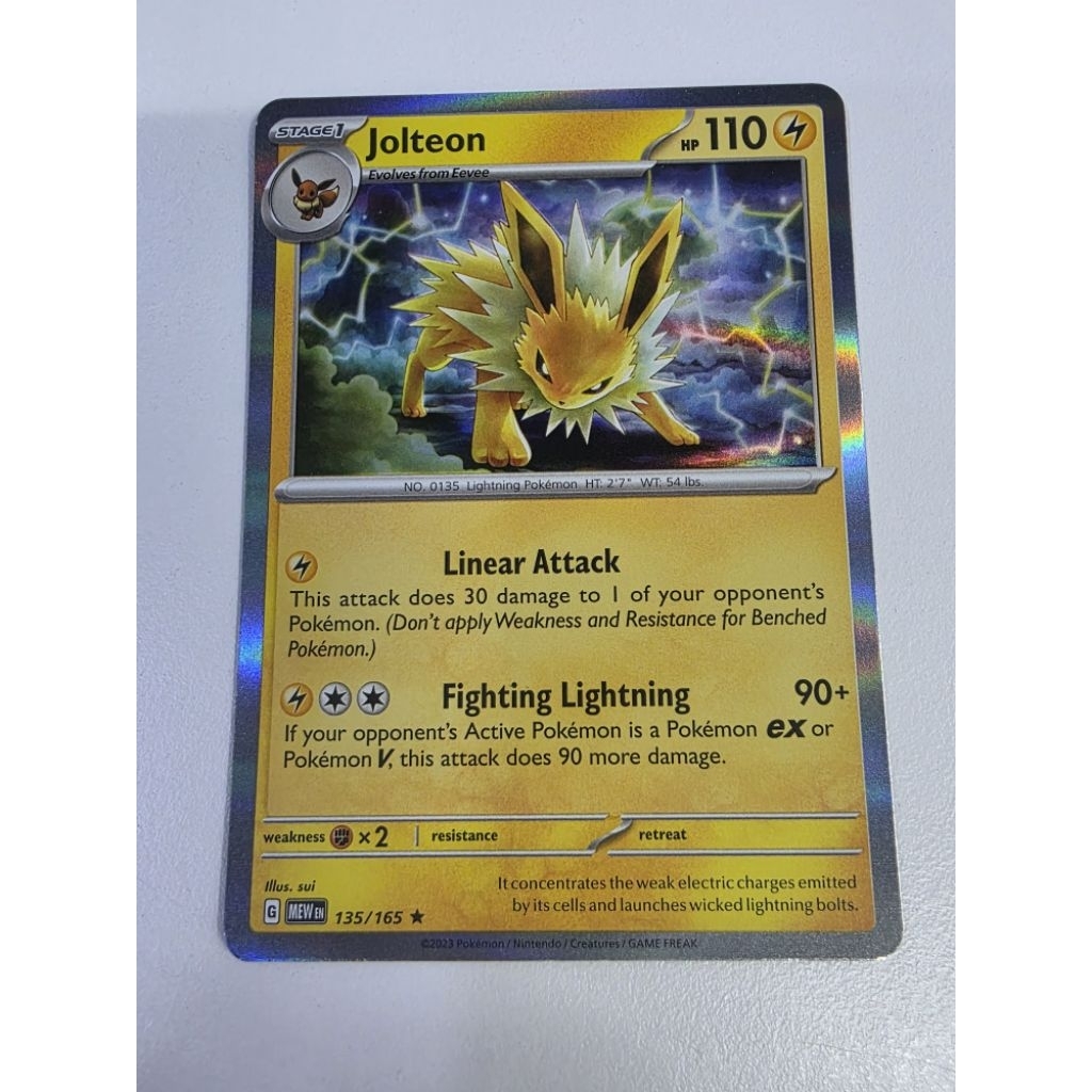 Pokemon TCG Jolteon 135/165 Holo