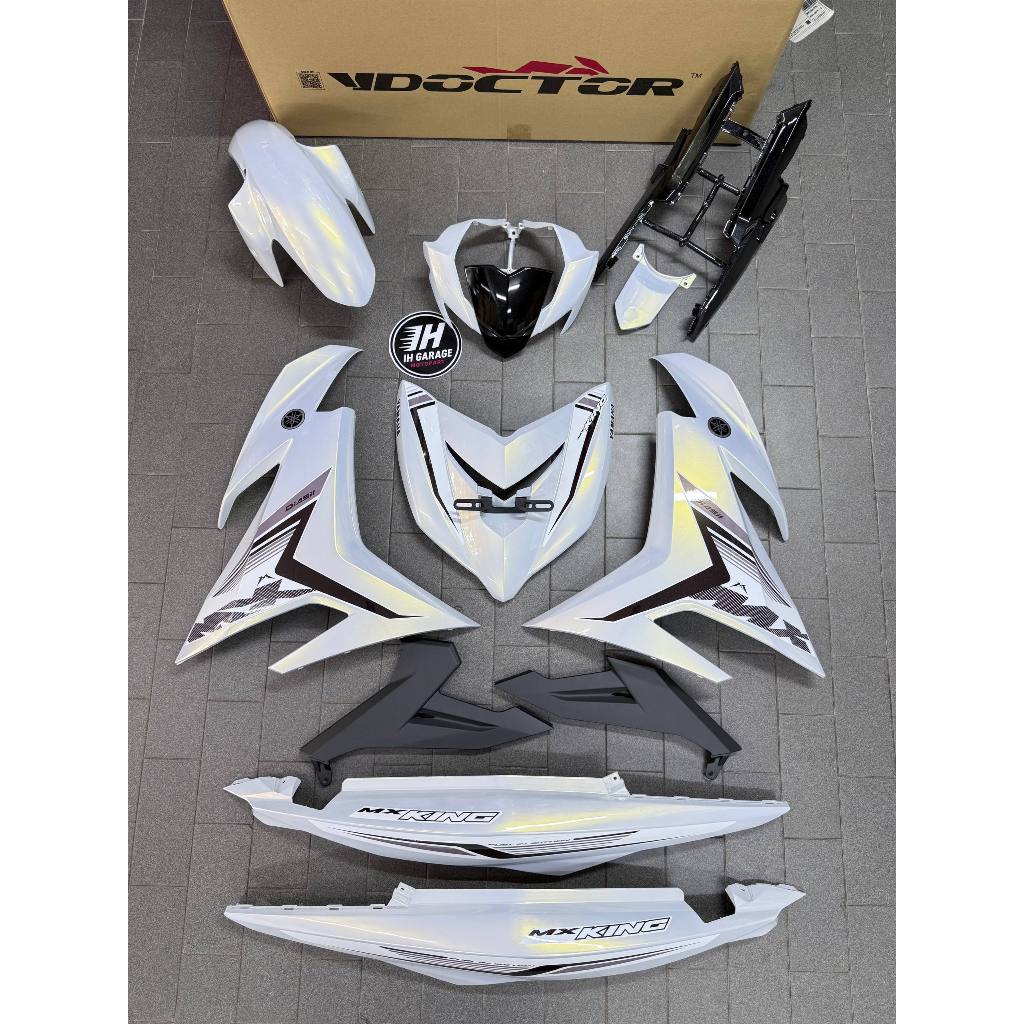 COVERSET BODYSET YAMAHA YSUKU Y15 Y150ZR V2 DR WHITE.B MX-03 DOCTOR