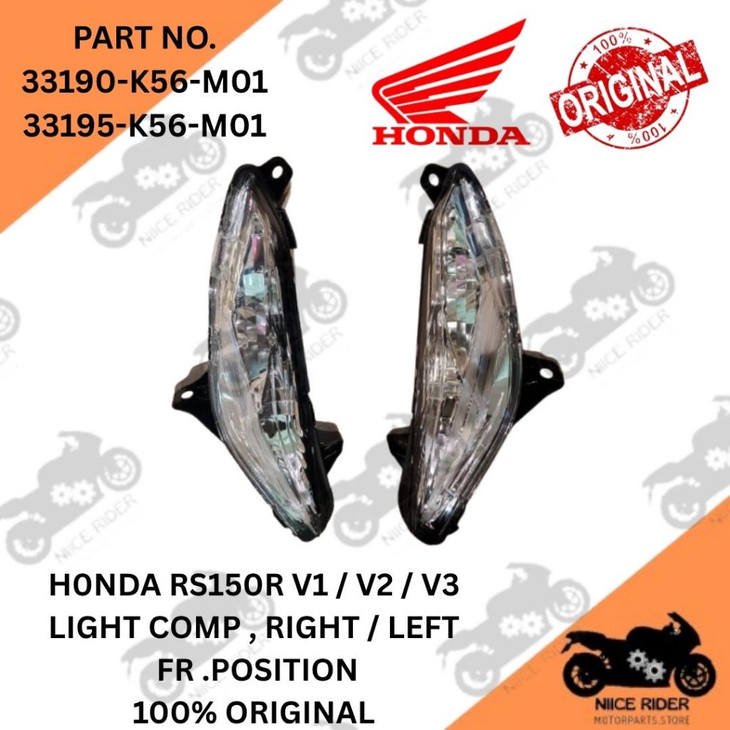 Honda Rs 150 v1 v2 v3 โคมไฟตําแหน่งหน้านักบิน lampu depan 33190 33195 -K56-M01