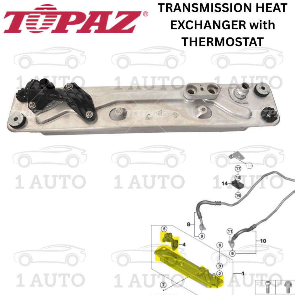 TOPAZMISS TRANSION HEAT EXCHANGER พร้อม THERMOSTAT BMW X5 E70 X6 E71 3.0 4.8 30dX 35iX 40iX 50iX