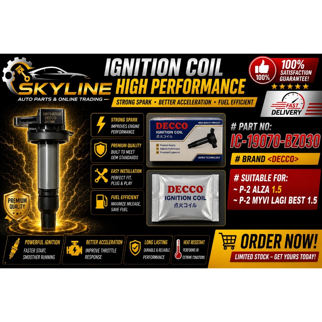 IC-19070-BZ030 IGNITION PLUG COIL PERODUA ALZA 1.5 3SZ-VE / P-2 MYVI LAGI BEST 1.5 3SZ-VE