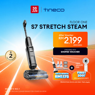 【160°C HYPERSTEAM】Tineco Floor One S7 Stretch Steam Washer Wet Dry Vacuum Cleaner | 80mins Runtime | 25kPa Suction