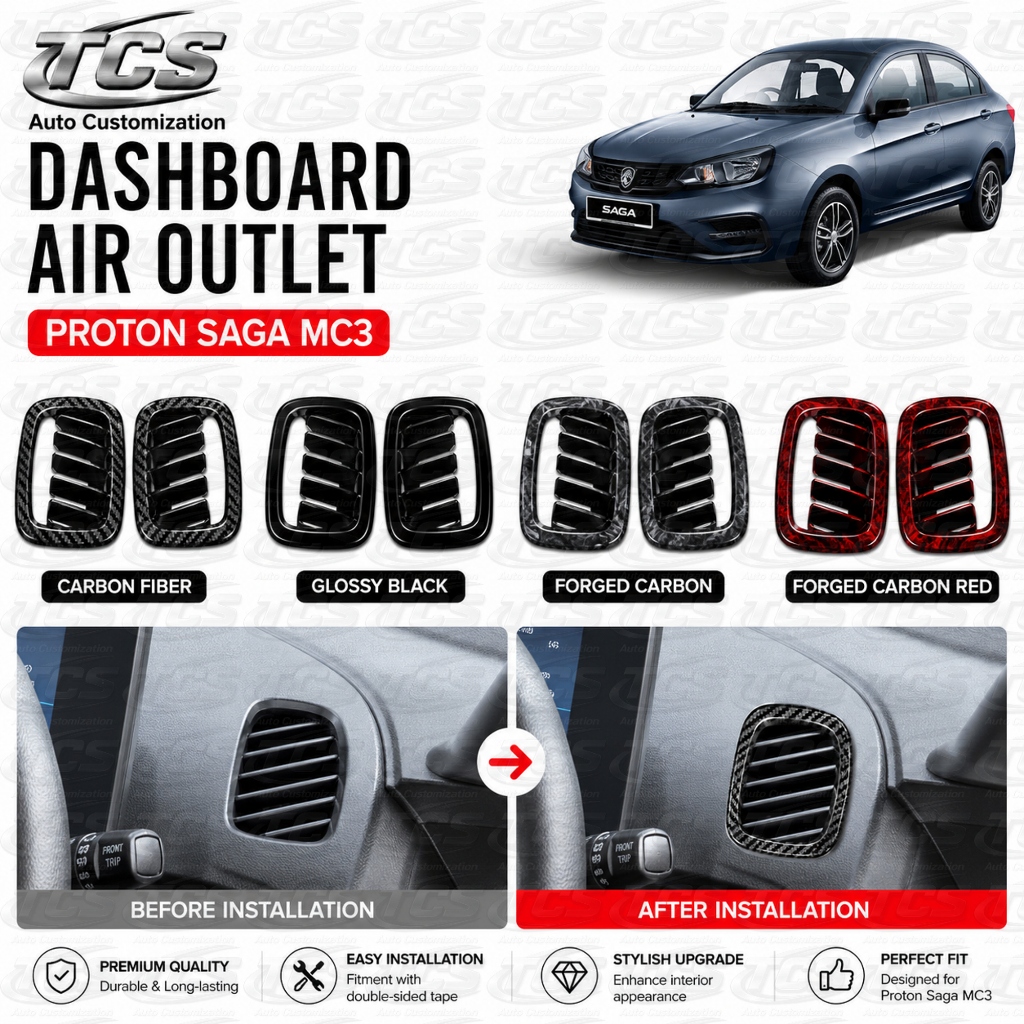 TCS PROTON SAGA MC3 รถ DASHBOARD AIR OUTLET FRAME COVER GARNISH ACCESSORIES