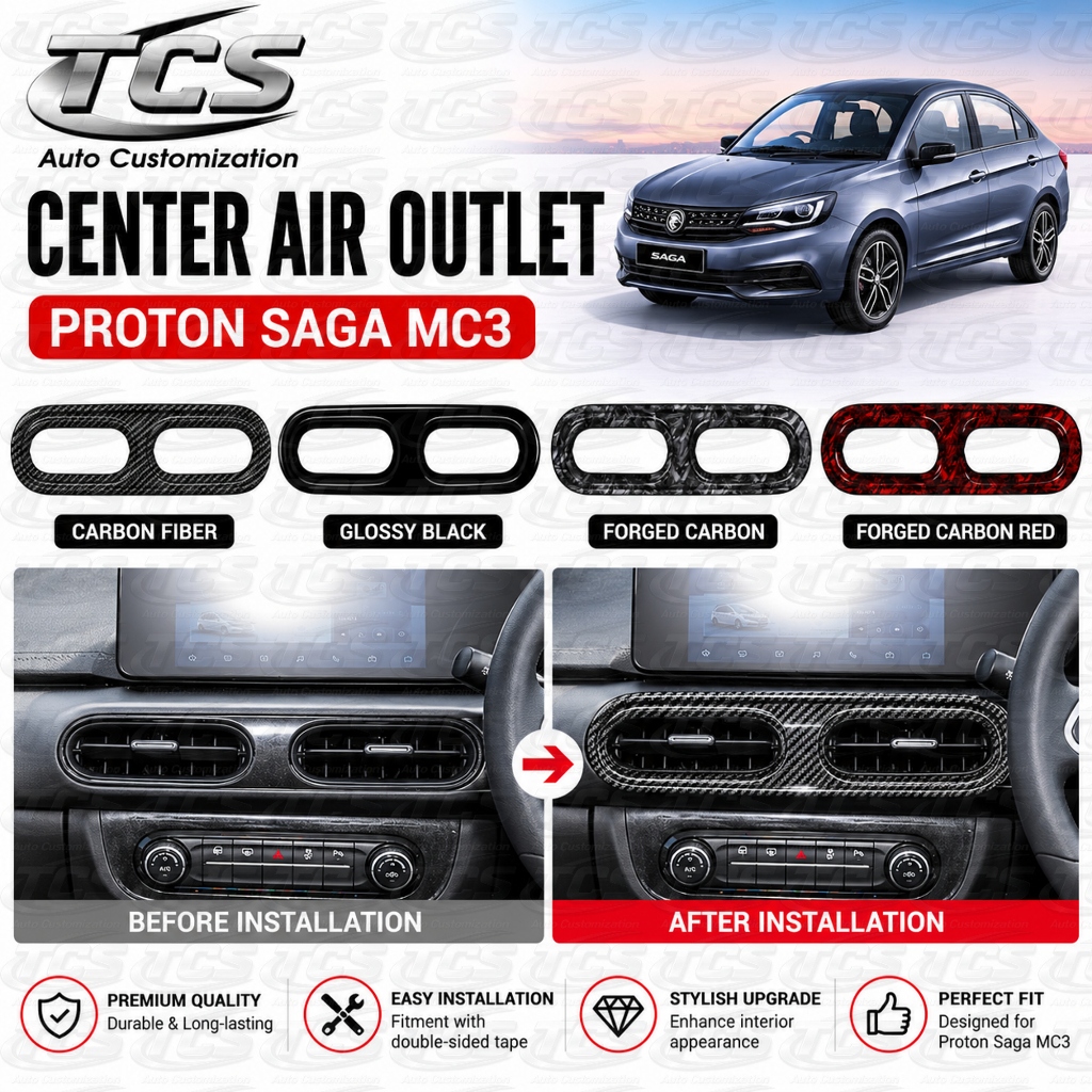TCS PROTON SAGA MC3 CAR CENTER AIR OUTLET FRAME COVER GARNISH ACCESSORIES