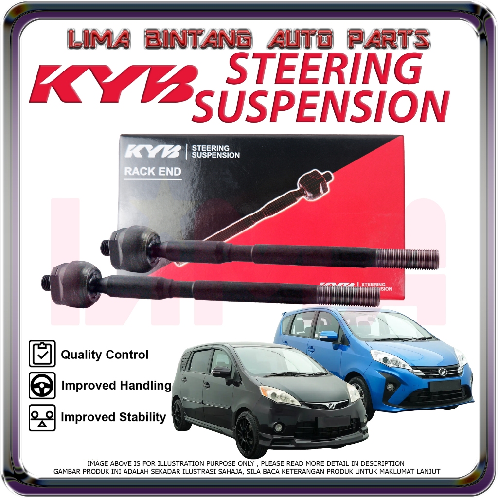 Perodua Alza Rack End พวงมาลัยหัวบอล Heavy Duty KAYABA KYB 2009-2021