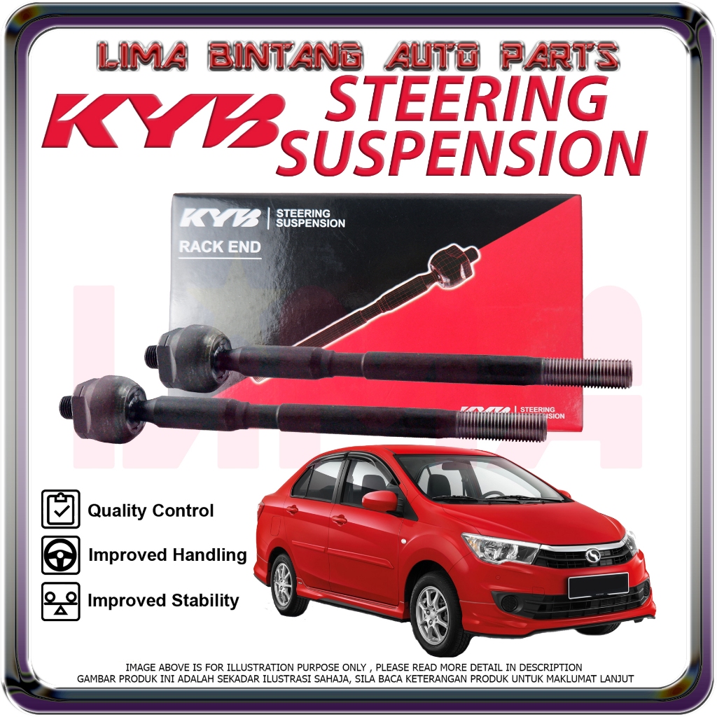 Perodua Bezza 1.3 Rack End พวงมาลัยหัวบอล Heavy Duty KAYABA KYB