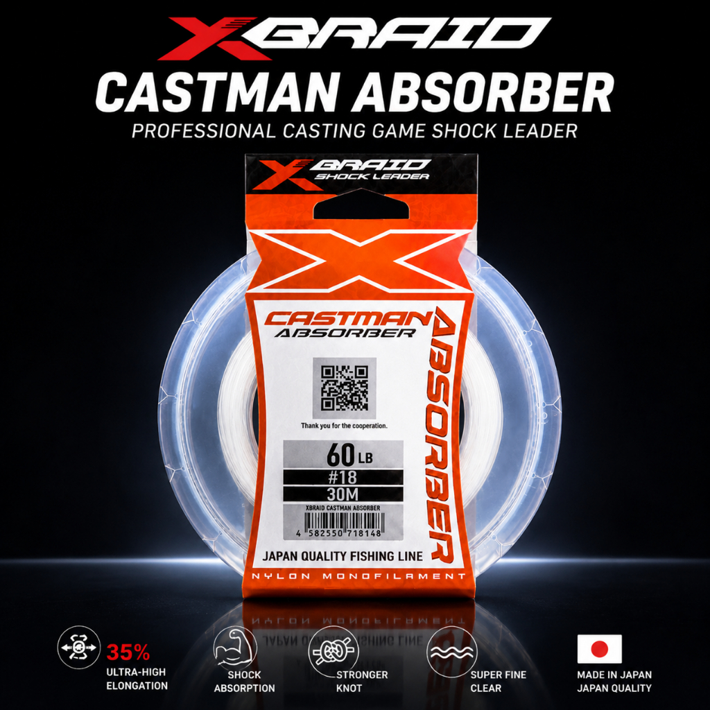 XBRAID YGK - CASTMAN ABSORBER NYLON 30M SHOCK LEADER LINE