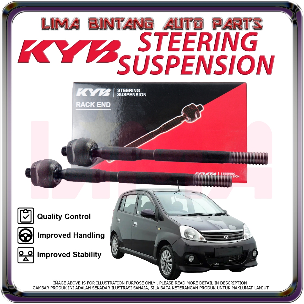 Perodua Viva Rack End หัวบอลพวงมาลัย Heavy Duty KAYABA KYB