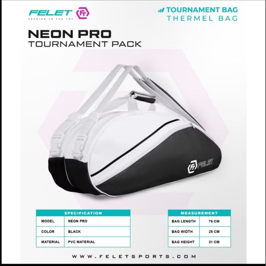 FELET NEON PRO TOURNAMENT BAG BADMINTON