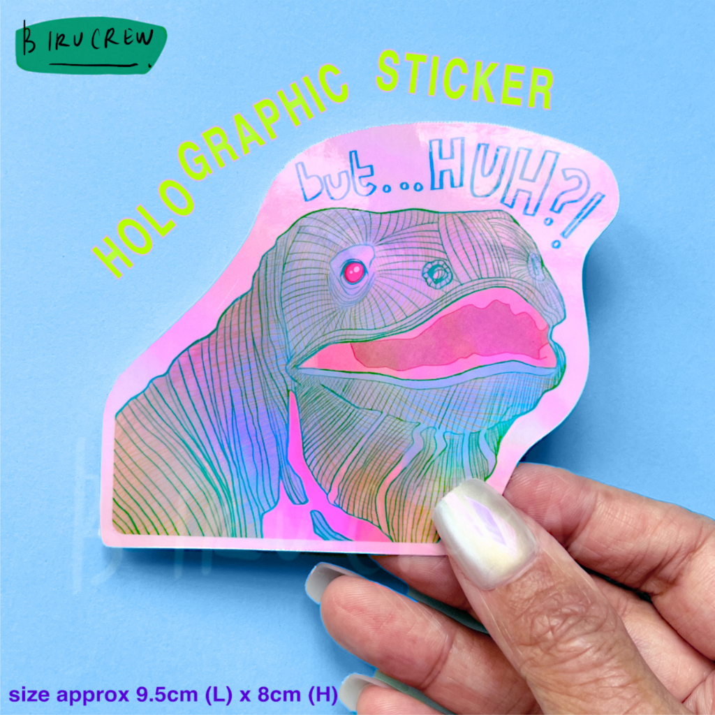 Perplexed Komodo Dragon Sticker - สําหรับแล็ปท็อป โน้ตบุ๊ก แท็บเล็ต ตกแต่ง e-reader