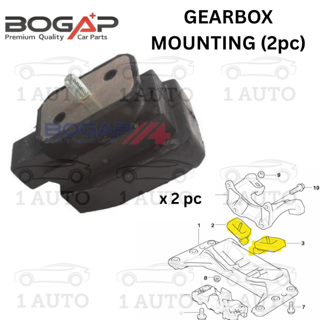 BOGAP GEARBOX TRANSMISSION MOUNTING 2PCS BMW E60 520i 523i 525i 530i E63 E64 630i