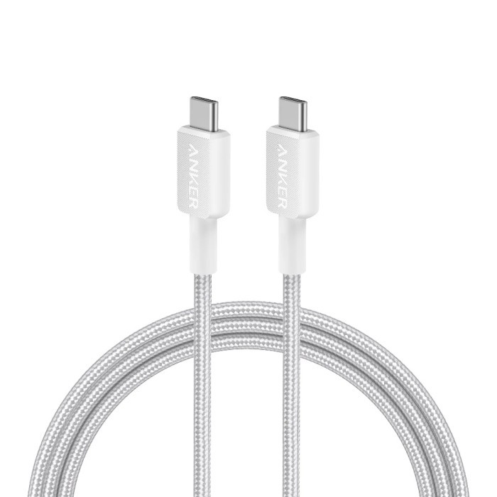 Anker 322 สาย USB-C to USB-C 6FT สีขาวถัก (ชาร์จ 60W)