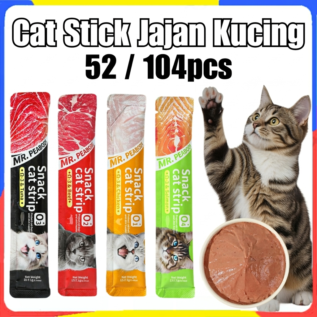 PETSEE Makan Kucing Stick อาหารเปียก ขนมแมว 猫条 อาหารแมว อาหารแมว อาหารว่าง Kucing Jajan Kucing
