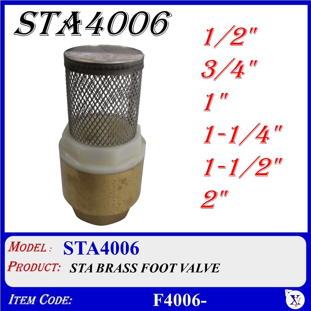 STA4006 STA BRASS FOOT VALVE (F4006-)