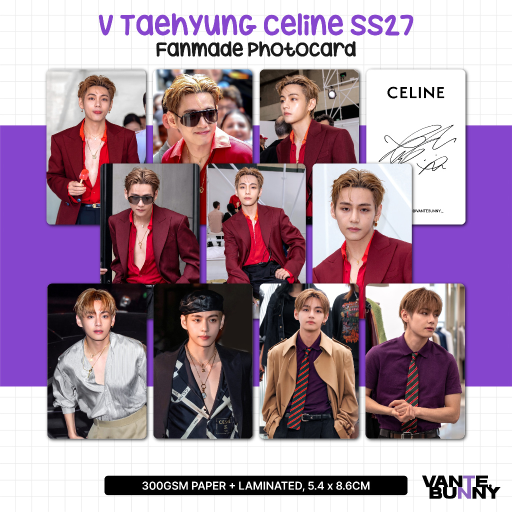 Taehyung V Cline 2026 Photocards Fanmade PC Photo Card โดย Vantebunny