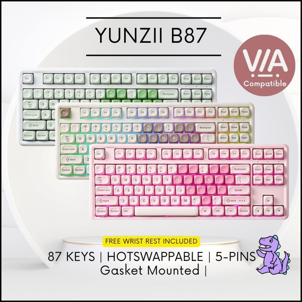 Yunzii B87 80% VIA/QMK Full Kit คีย์บอร์ดเชิงกลแบบกําหนดเอง