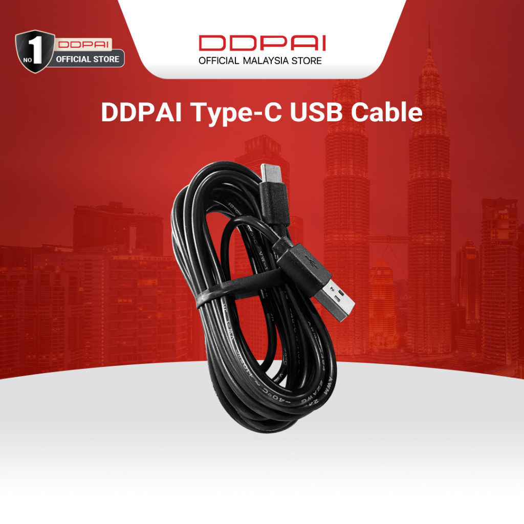 สายไฟ USB DDPAI Dash Cam Type-C