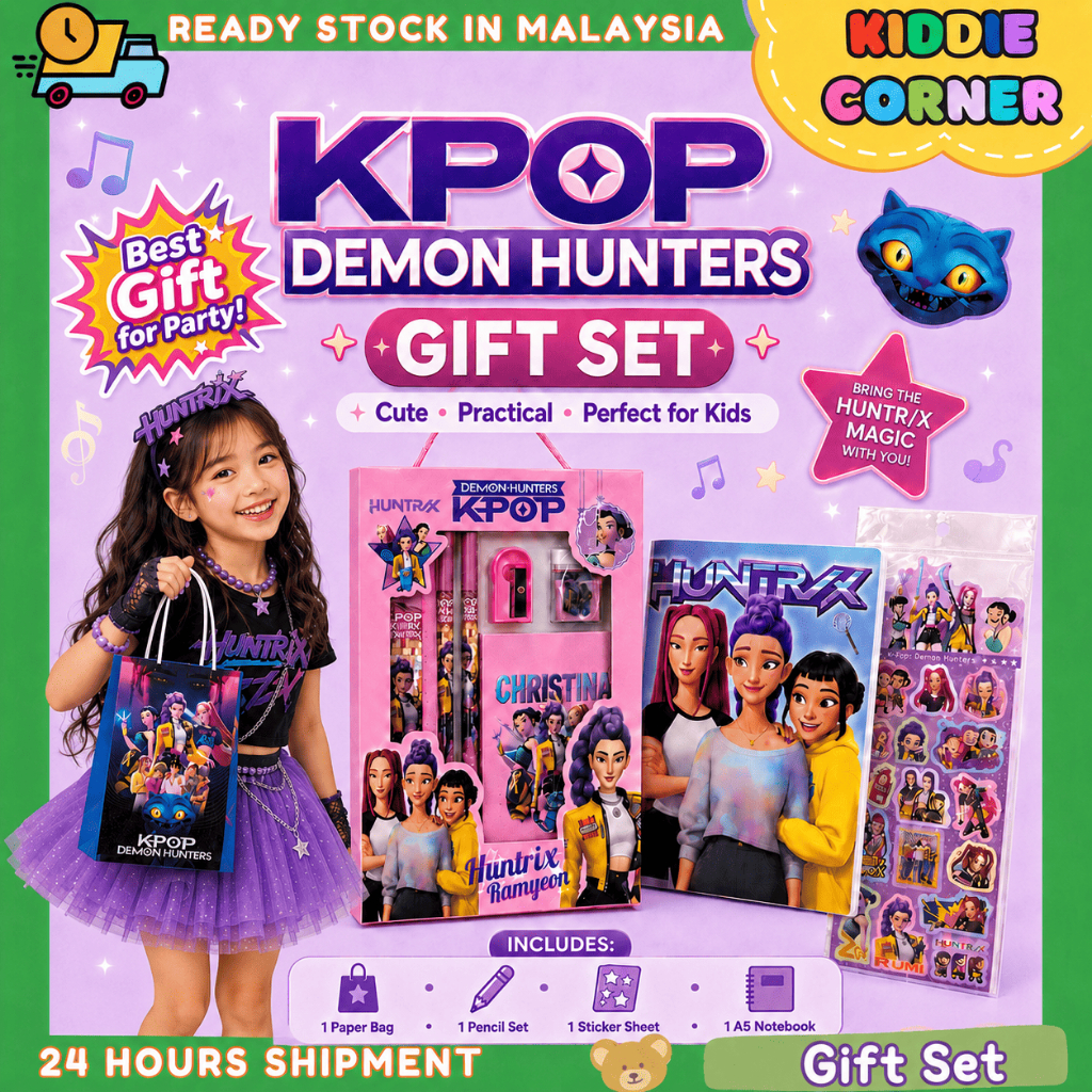 KPOP DEMON HUNTER HUNTRIX ชุดเด็กวันเกิดเด็กเครื่องเขียนวันประตูปัจจุบัน hadiah GOODIES BAG