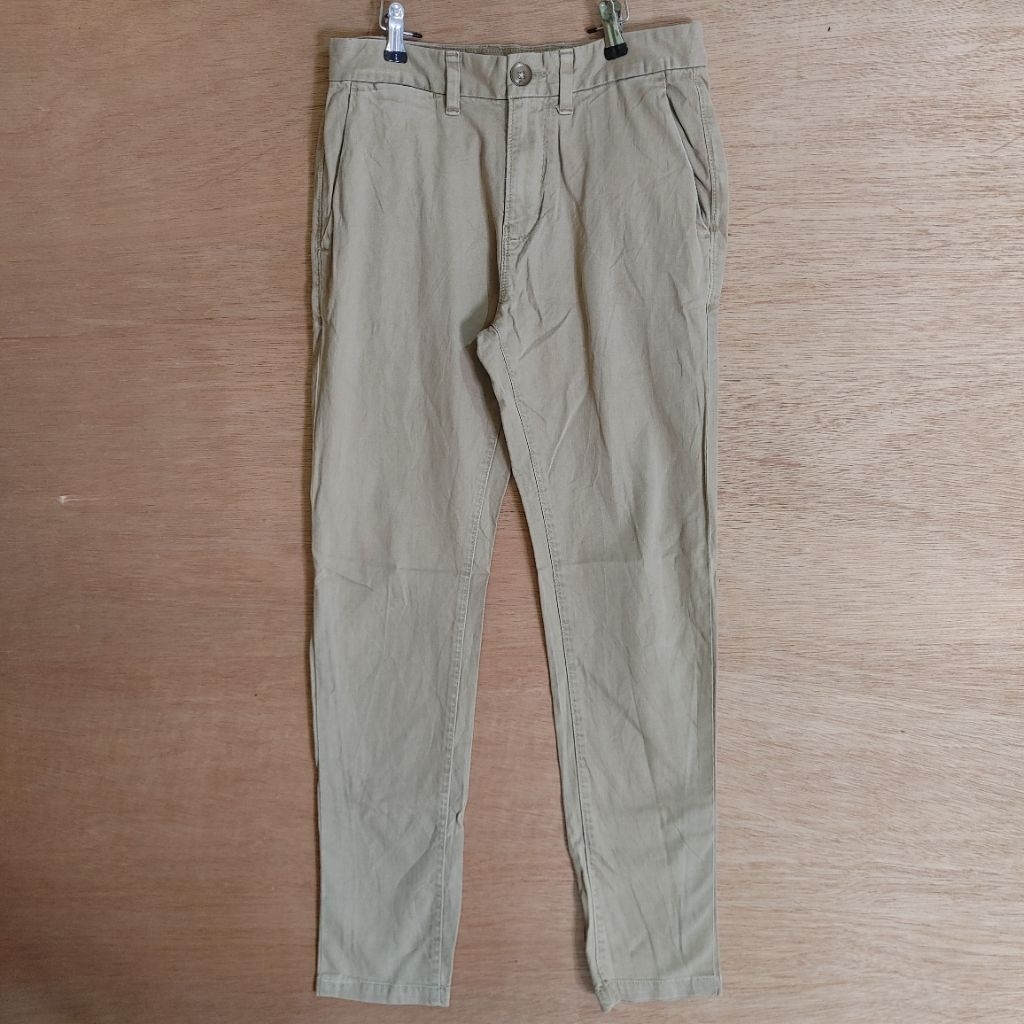 Superkering Chino Pants Men Seluar Panjang Khaki Lelaki Casual Work Slacks Slim Fit Khaki สีน้ําตาล 