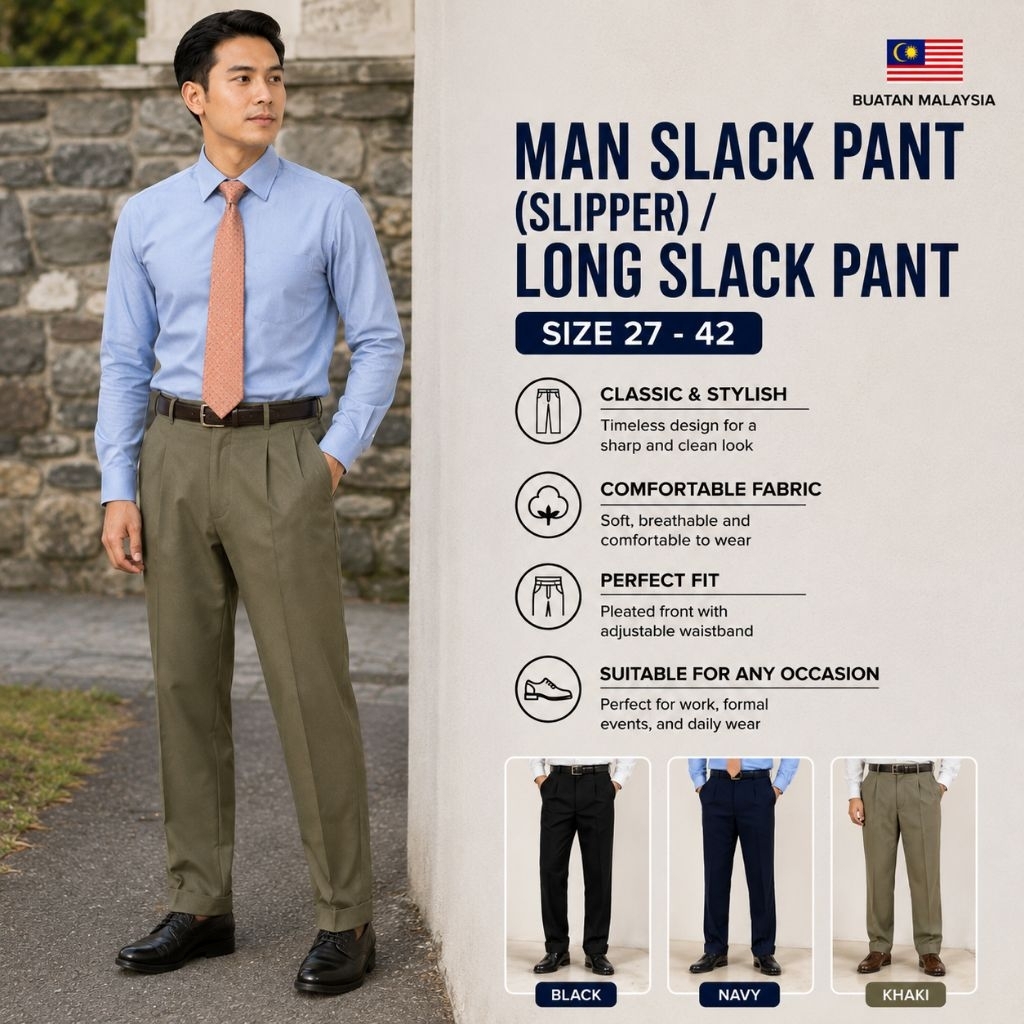 MAN SLACK PANT LONG SLACK PANT –