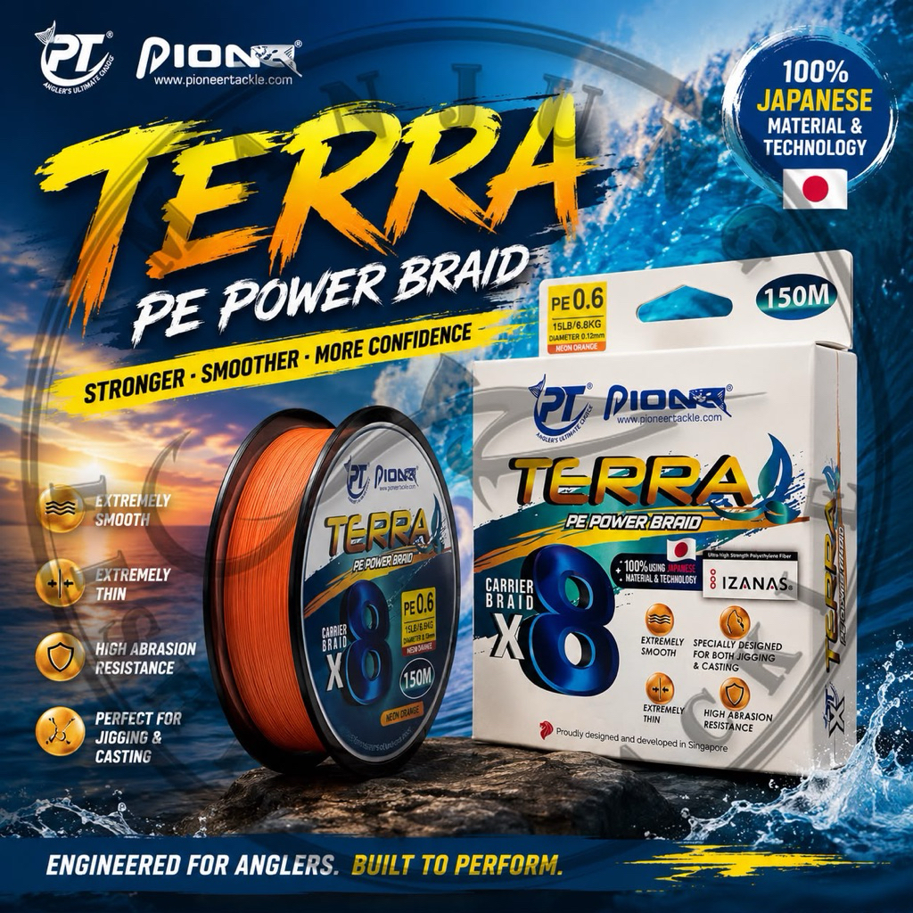 PIONEER TERRA X8 IZANAS PE POWER BRAIDED FISHING LINE