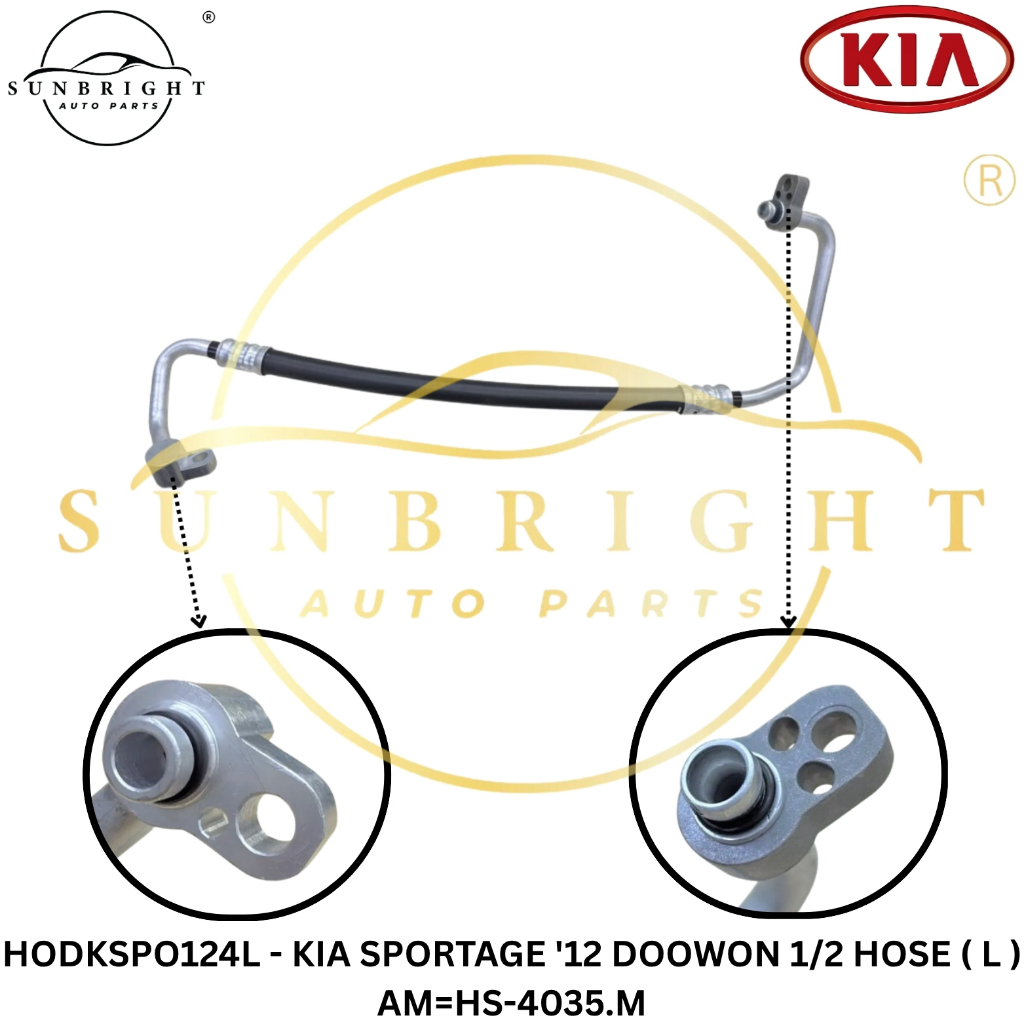 KIA SPORTAGE 12 DOOWON 1/2 HOSE ( L ) AM=HS-4035.ม