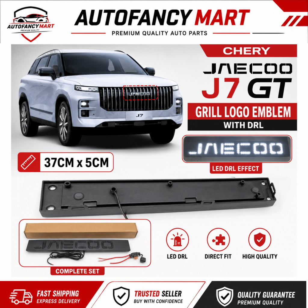 CHERY JAECOO J7 GT Front Grille Logo Emblem LED DRL Light Grill Badge Daylight Running Lamp Direct F