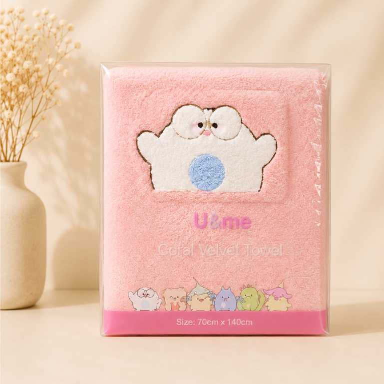 [ U&ME ] L09 ผ้าเช็ดตัว Coral Velvet Collection