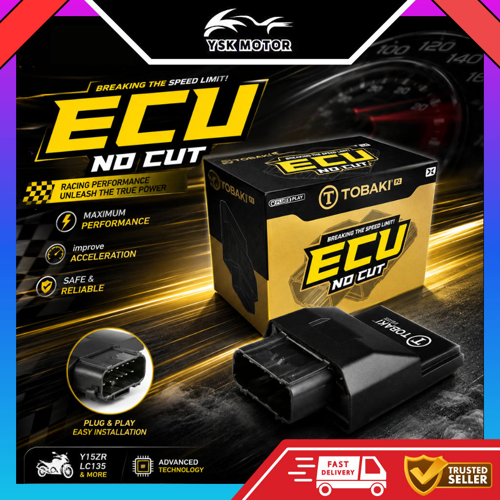 TOBAKI RACING ECU NO CUT OFF Y15ZR V1 V2 RS150R V2 RSX 150 lC V8 PNP Sahaja Buang Cut Off จํากัดความ