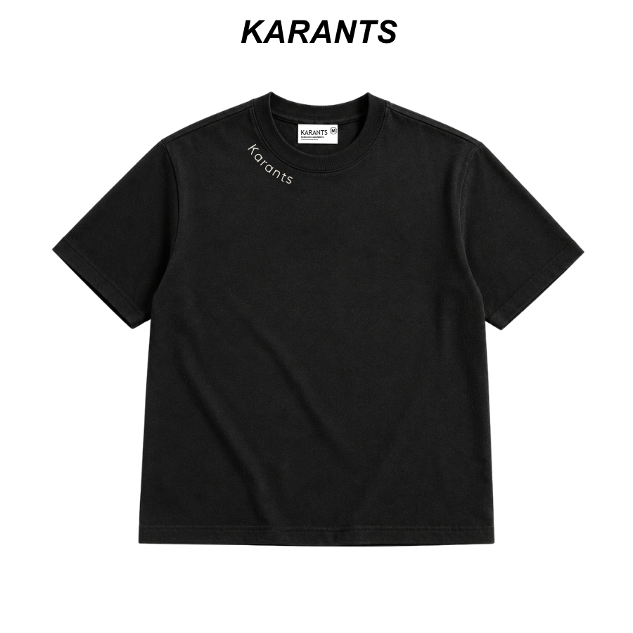 Karants Tee Boxy Fabrik Cotton 2 Hala Bordir Kolar Lelaki - KR398