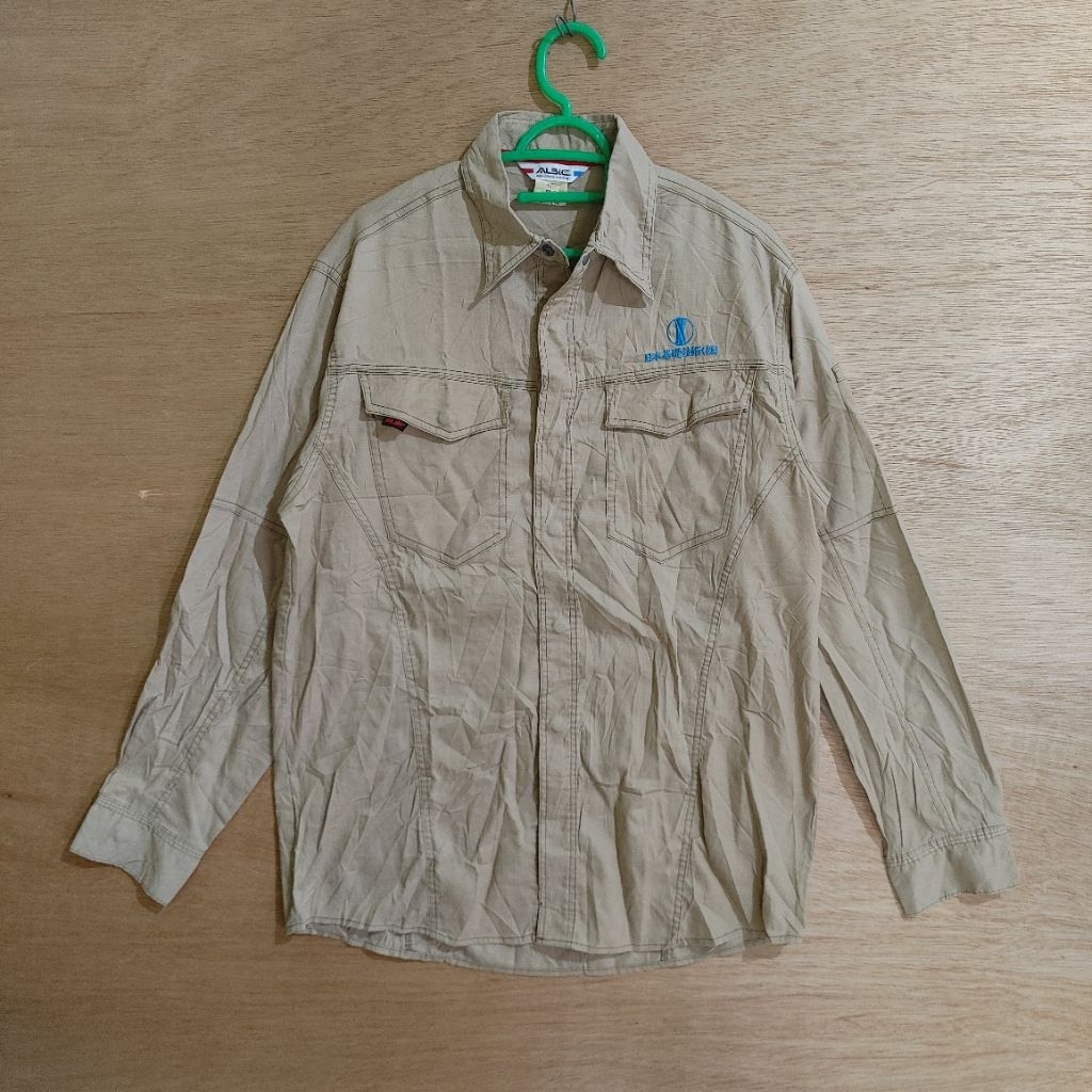 Kemeja Workwear Albic Vintage Khaki Khaki Size L Bundle 2