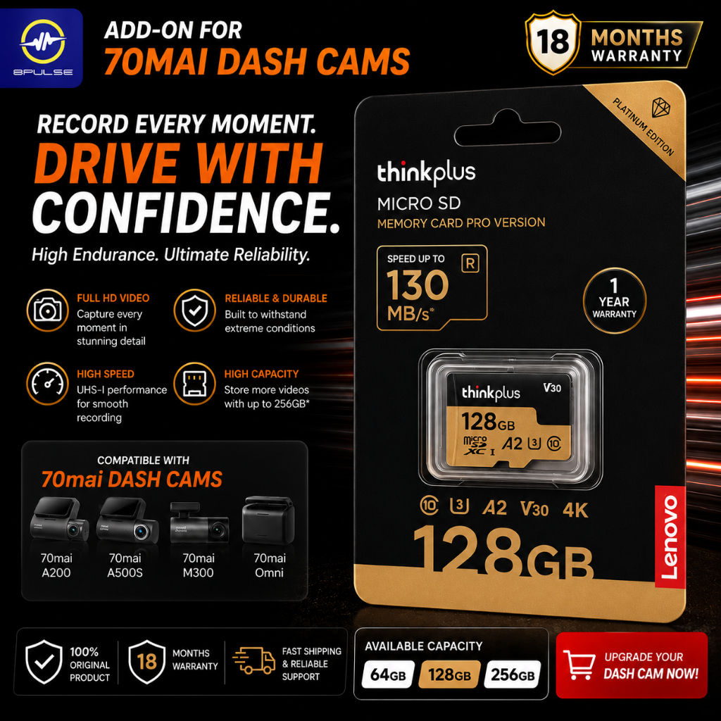 Lenovo ThinkPlus 128GB Micro SD การ์ด A2 V30 U3 Class 10 130 เมกะไบต์/วินาที 4K การ์ดหน่วยความจํา TF