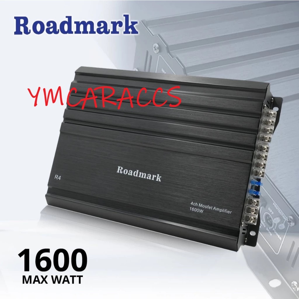 Roadmark R4 4 Channel Class AB Power Amplifier 1600 Max วัตต์รถประสิทธิภาพสูงระบบเสียงแอมป์อัตโนมัติ