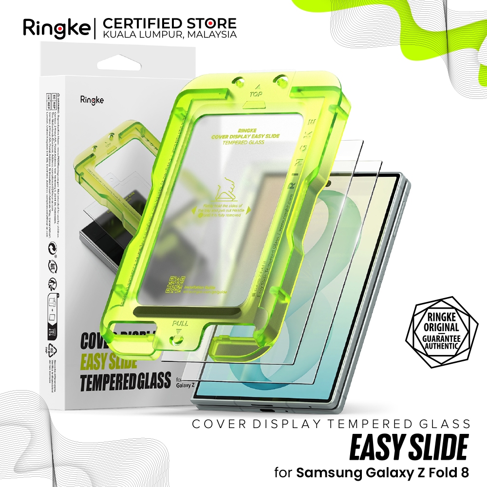 RINGKE COVER DISPLAY EASY SLIDE Samsung Galaxy Z Fold 8 (2-Pack) Crystal Clear Anti-Scratch Outer Di