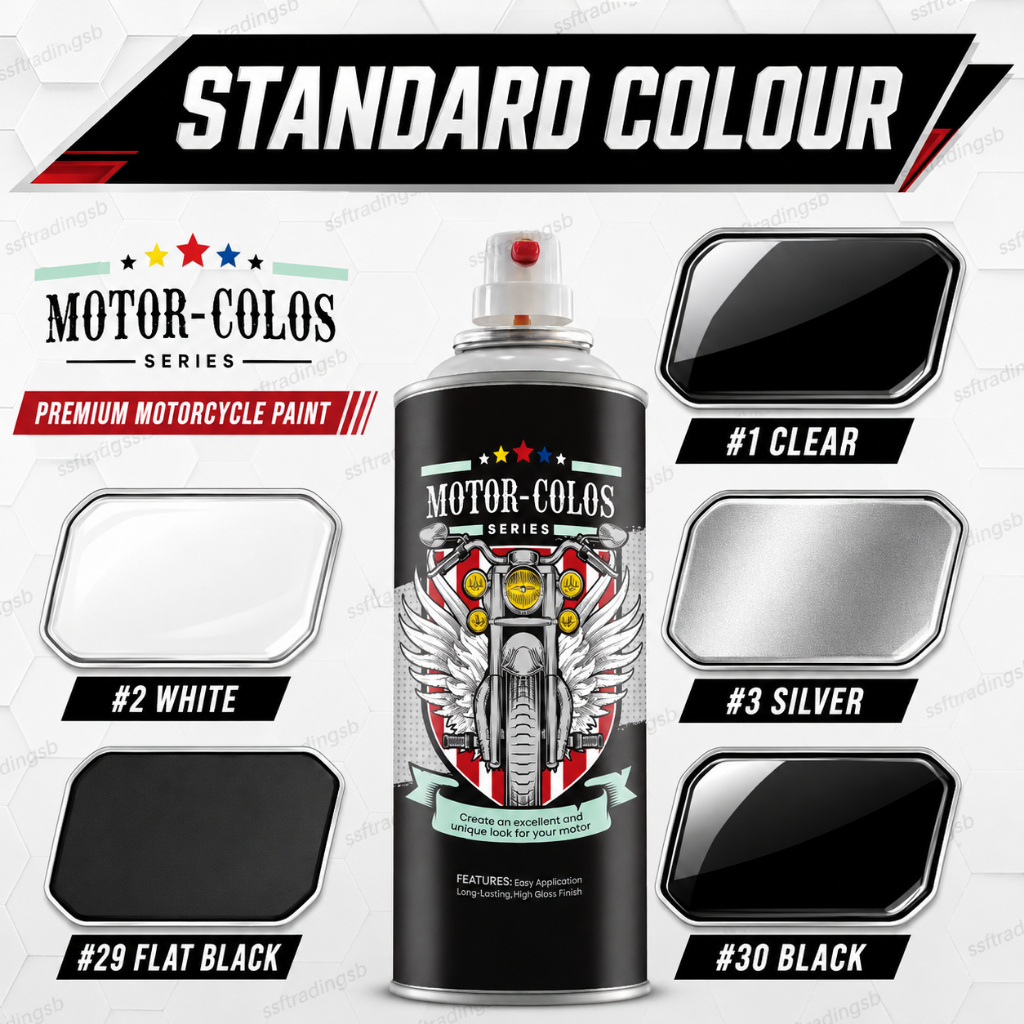 AIKKA / MOTOR-COLOS STANDARD COLOUR SPRAY PAINT / 400ML