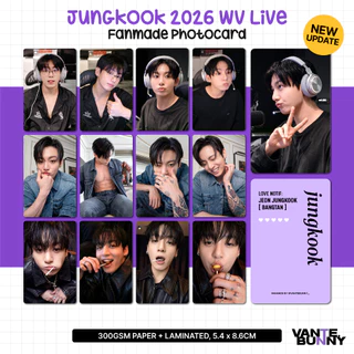 JK Jungkook 2026 WV Live Photocards Fanmade Photo Card PC vantebunny