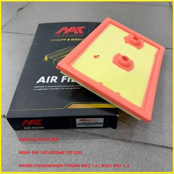 MEAUSU AIR FILTER MSAF-04E 129 620(04E 129 620) MODEL:VOLKSWAGEN TIGUAN MK2 1.4 / GOLF MK7 1.4