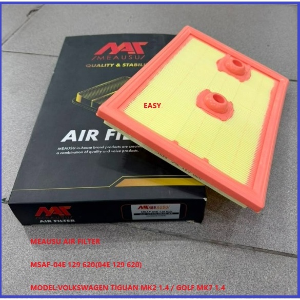 MEAUSU AIR FILTER MSAF-04E 129 620(04E 129 620) MODEL:VOLKSWAGEN TIGUAN MK2 1.4 / GOLF MK7 1.4