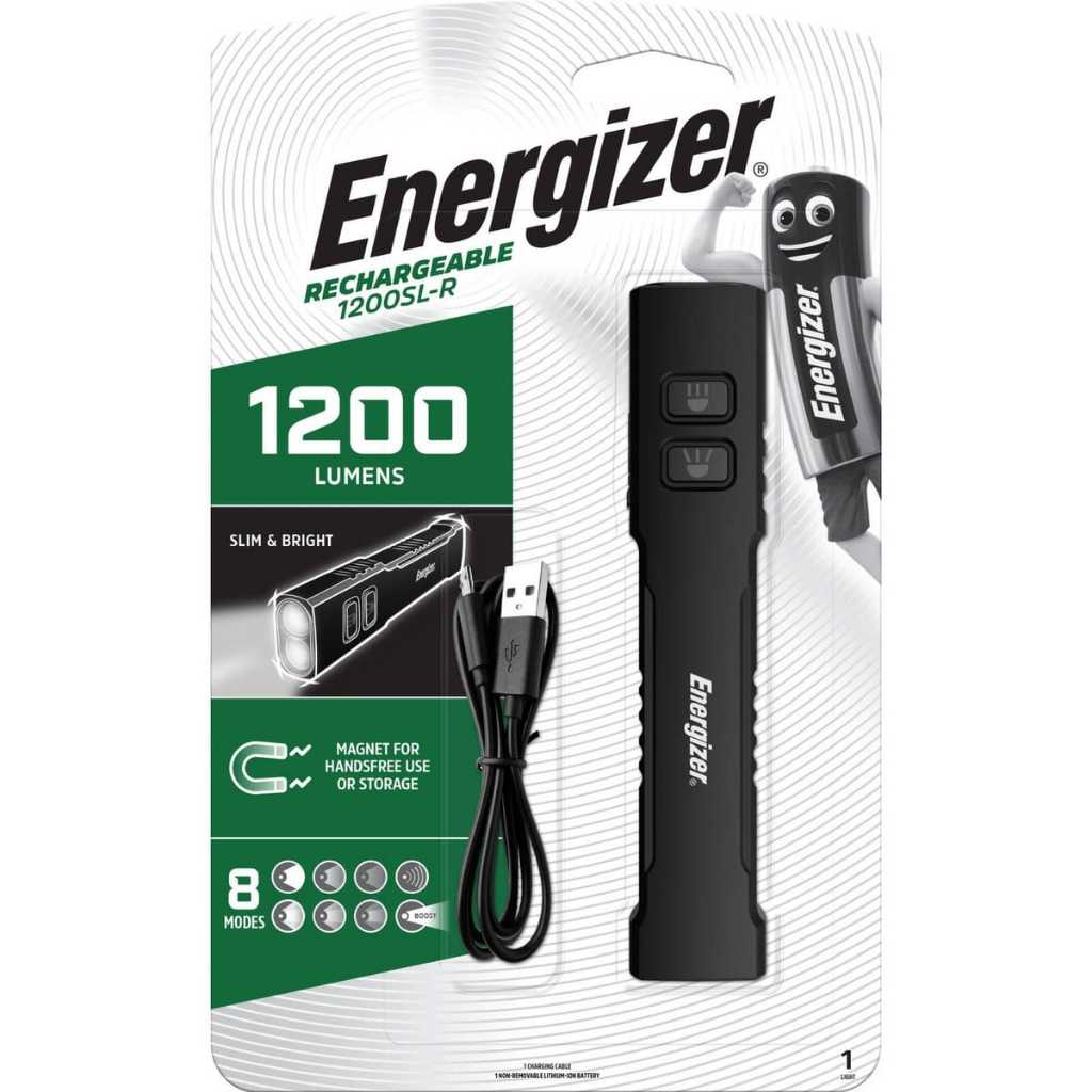 Energizer 1200SL -R ไฟฉาย LED แบนแบบชาร์จไฟได้ 1200 ลูเมน 8 โหมด