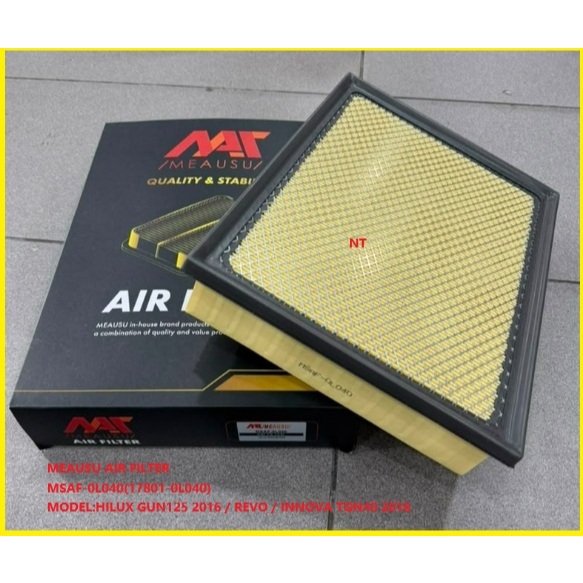 MEAUSU AIR FILTER MSAF-0L040(17801-0L040) รุ่น:HILUX GUN125 2016 / REVO / INNOVA TGN40 2016