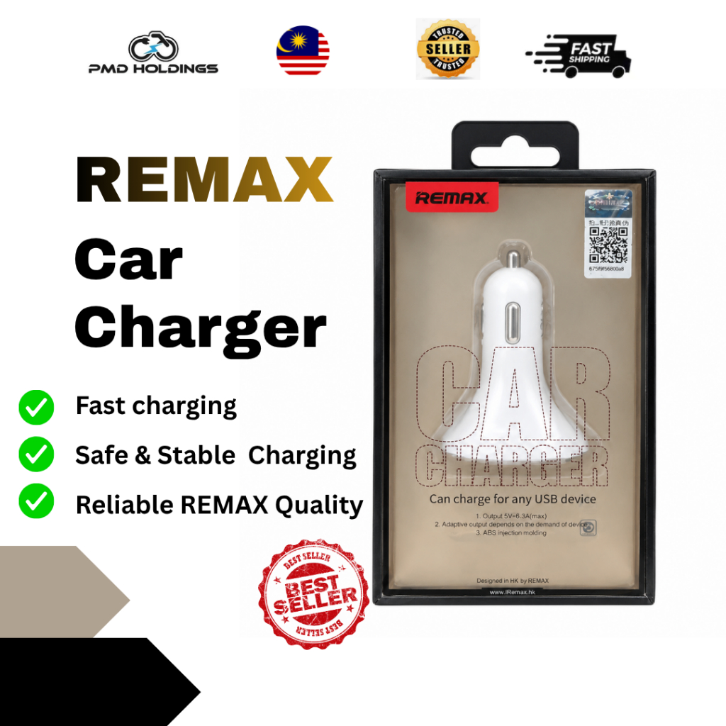 เครื่องชาร์จในรถยนต์ REMAX เครื่องชาร์จในรถยนต์ อุปกรณ์เสริมในรถยนต์ REMAX