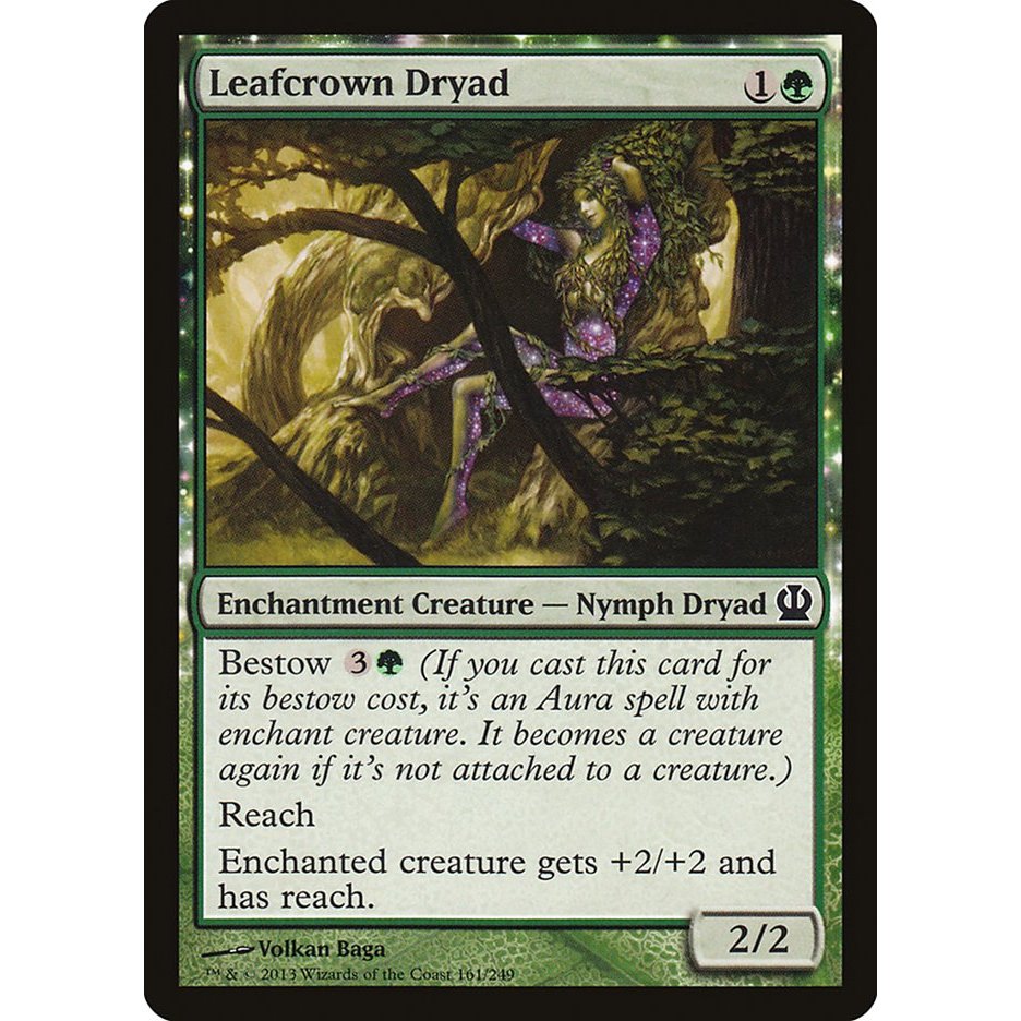 MTG: (THS) C 161 - Leafcrown Dryad การ์ดเดี่ยว Theros