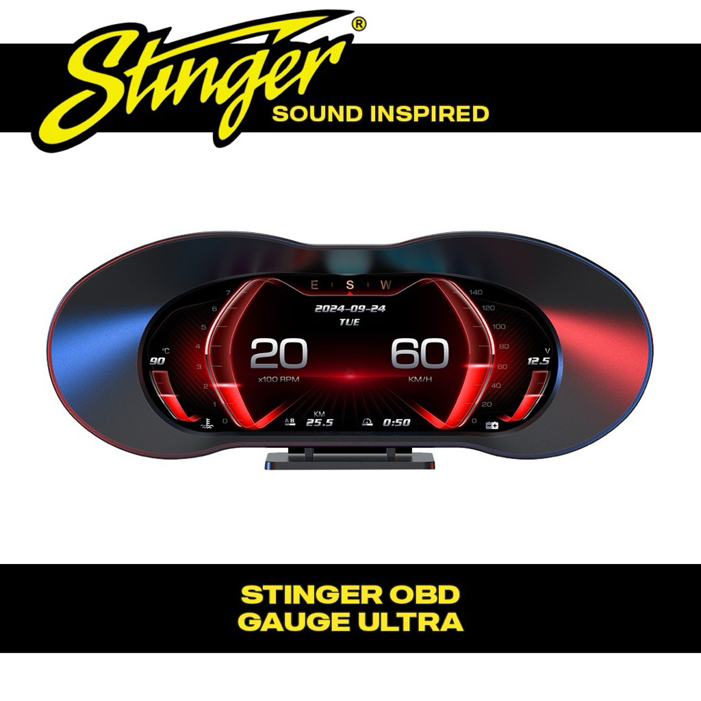 OBD Stinger Gauge Ultra OBD + GPS Hybrid HUD รถเมตร Multi Function Digital Gauge