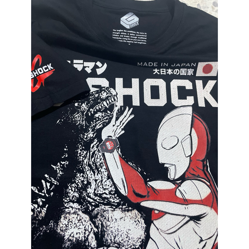เสื้อยืด Gshock 45th Ultraman Anniversary สีดํา