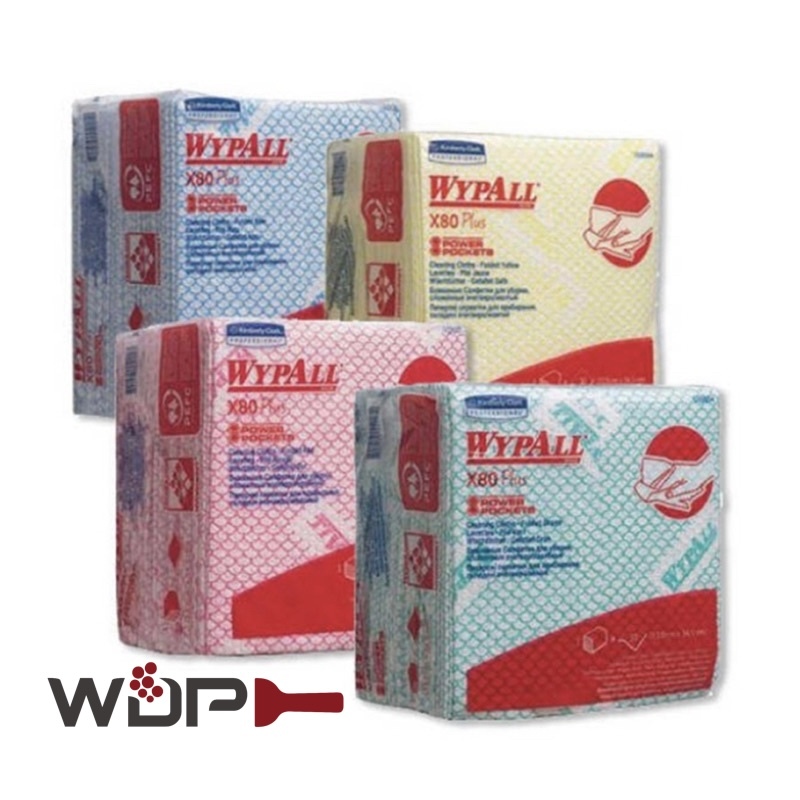 WYPALL X80 PLUS POWER POCKET COLOR CODED WIPES (30 แผ่น)