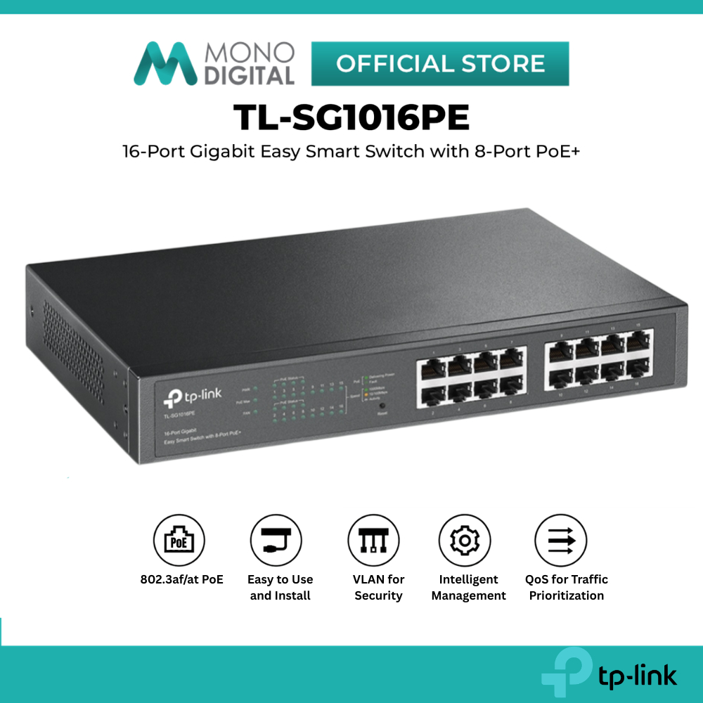 TP-LINK TL-SG1016PE 16-Port (8-Port PoE+) / TL-SG1428PE 28-Port (24-Port PoE+) 10/100/1000Mbps Gigab