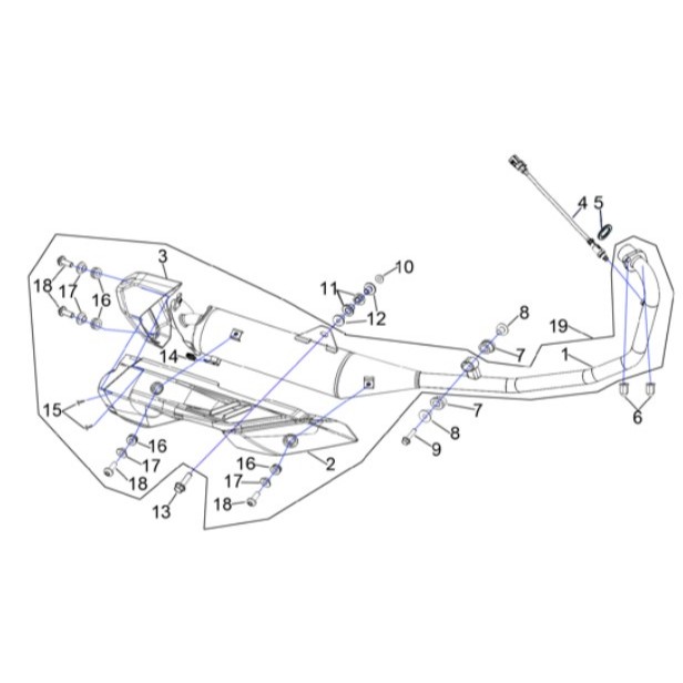 5-MODENAS Z15 GT - MUFFLER PARTS -1 (01-086)